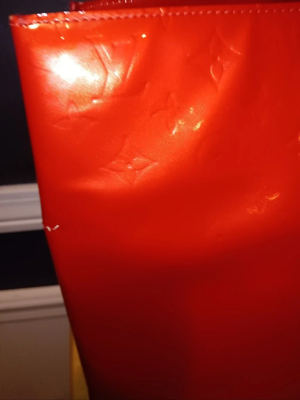Louis Vuitton Large Red Vernis Leather Tote Bag
